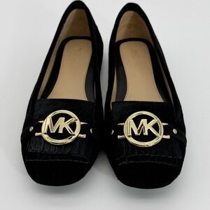 New with Box Michael Kors Women's Fulton Moccasin Black Nappa, Leather  Size 7.5